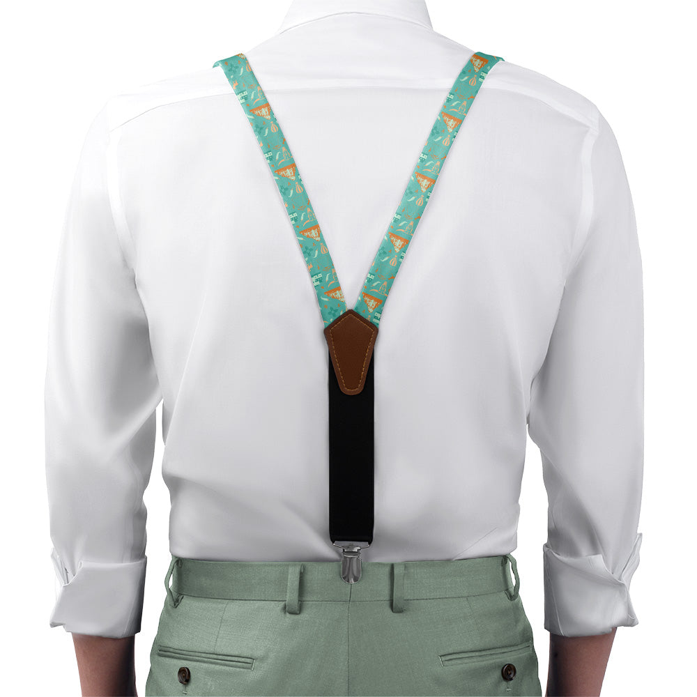 New Mexico State Heritage Suspenders - On Model Front View - Knotty Tie Co.
