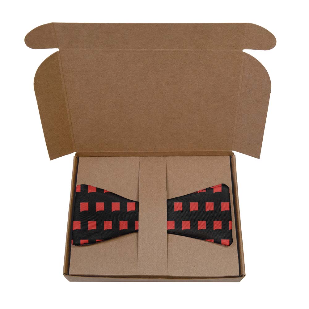 New Mexico State Outline Bow Tie- Kraft Gift Box Packaging - Knotty Tie Co.
