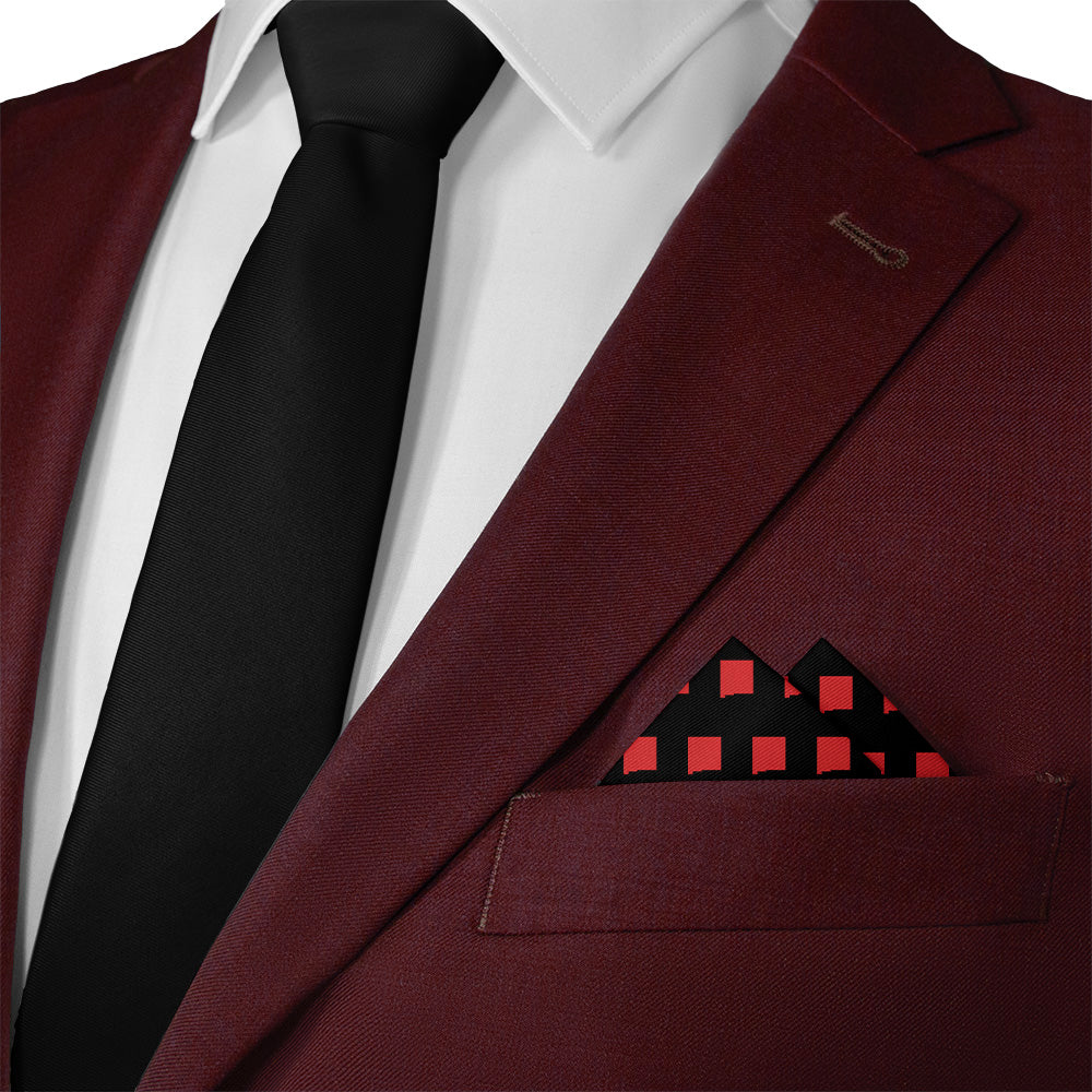 New Mexico State Outline Pocket Square - Matching Necktie- Knotty Tie Co.
