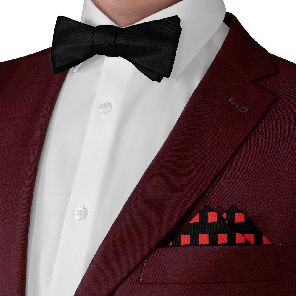 New Mexico State Outline Pocket Square - Matching Bow Tie - Knotty Tie Co.
