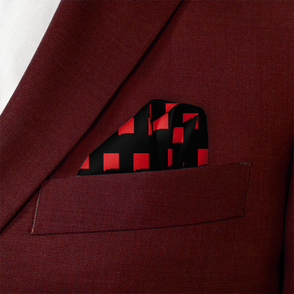 New Mexico State Outline Pocket Square - Wave Fold - Knotty Tie Co.