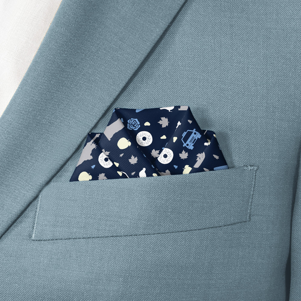 New York State Heritage Pocket Square - Scalloped Fold - Knotty Tie Co.