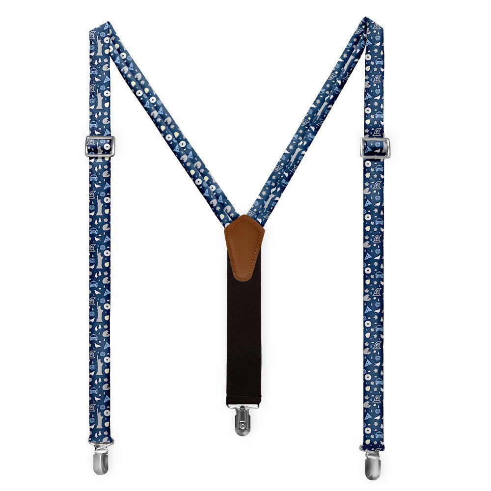 New York State Heritage Suspenders - Full Front View - Knotty Tie Co.
