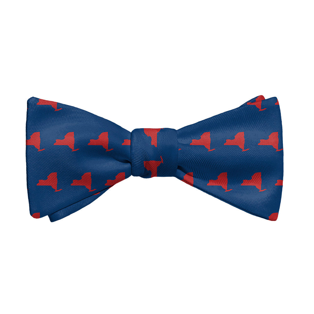 New York State Outline Bow Tie - Adult Standard Self-Tie 14-18" -  - Knotty Tie Co.