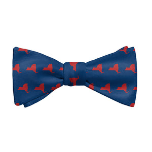 New York State Outline Bow Tie - Adult Standard Self-Tie 14-18" -  - Knotty Tie Co.