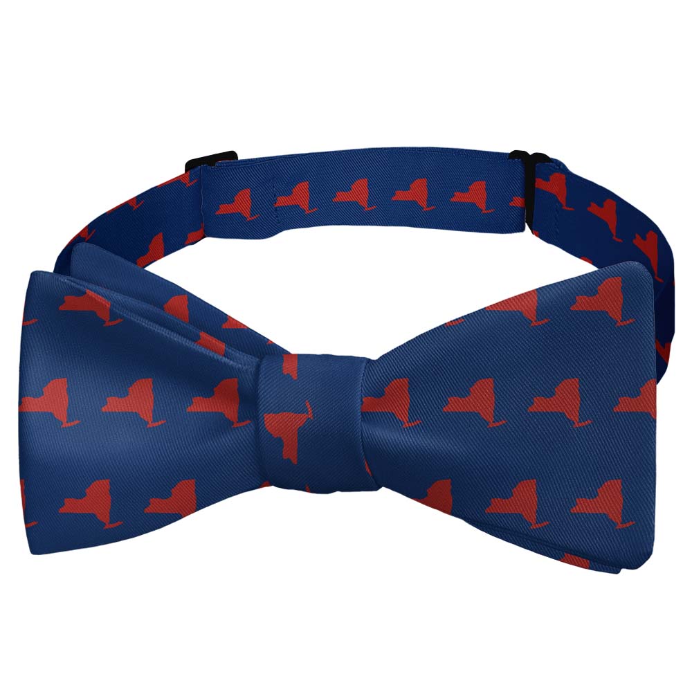 New York State Outline Bow Tie - Self Tie Bow Tie - Knotty Tie Co.