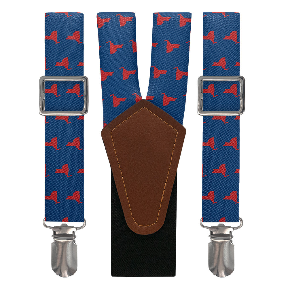 New York State Outline Suspenders - Main View - Knotty Tie Co.