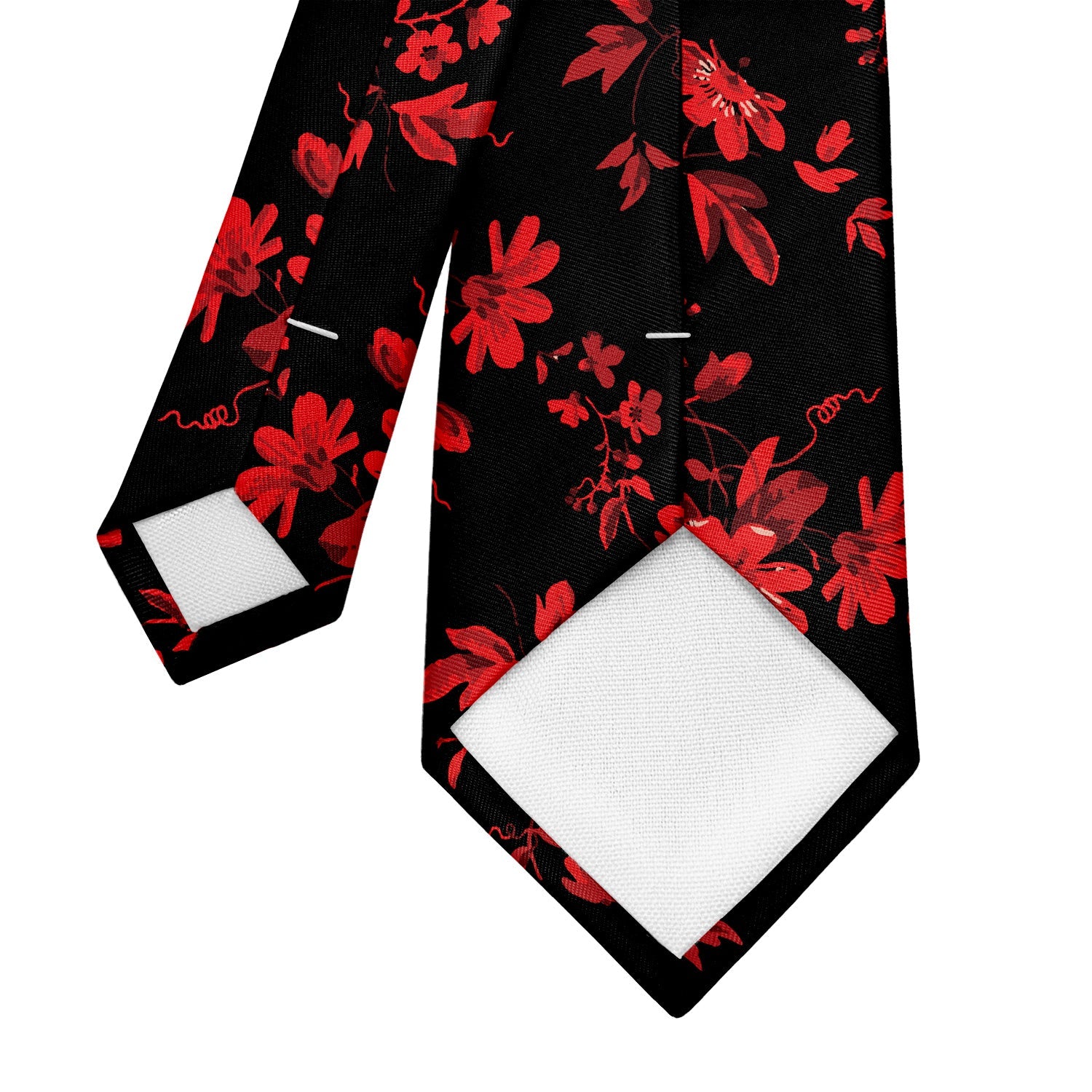 Noir Floral Necktie - Tipping - Knotty Tie Co.