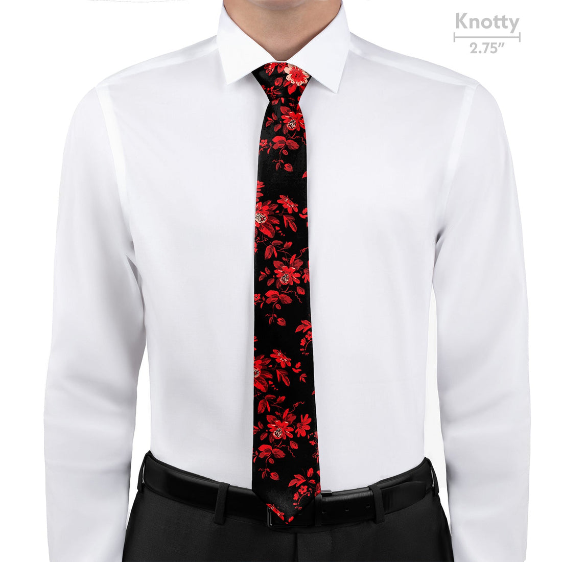 Noir Floral Necktie - Knotty - Knotty Tie Co.