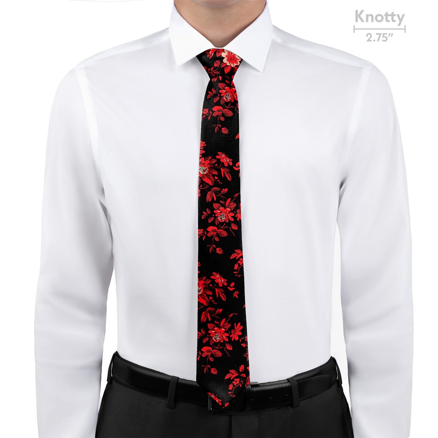Noir Floral Necktie - Knotty - Knotty Tie Co.