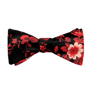 Noir Floral Bow Tie - Adult Standard Self-Tie 14-18" -  - Knotty Tie Co.