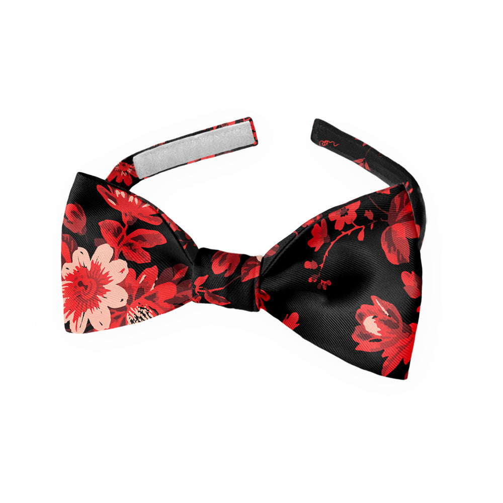Noir Floral Bow Tie - Kids Pre-Tied 9.5-12.5" -  - Knotty Tie Co.