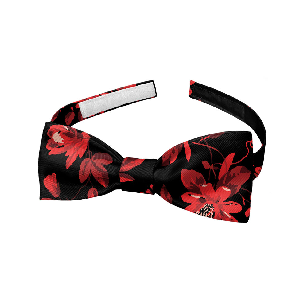 Noir Floral Bow Tie - Baby Pre-Tied 9.5-12.5" -  - Knotty Tie Co.