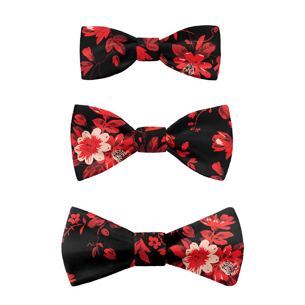 Noir Floral Bow Tie -  -  - Knotty Tie Co.