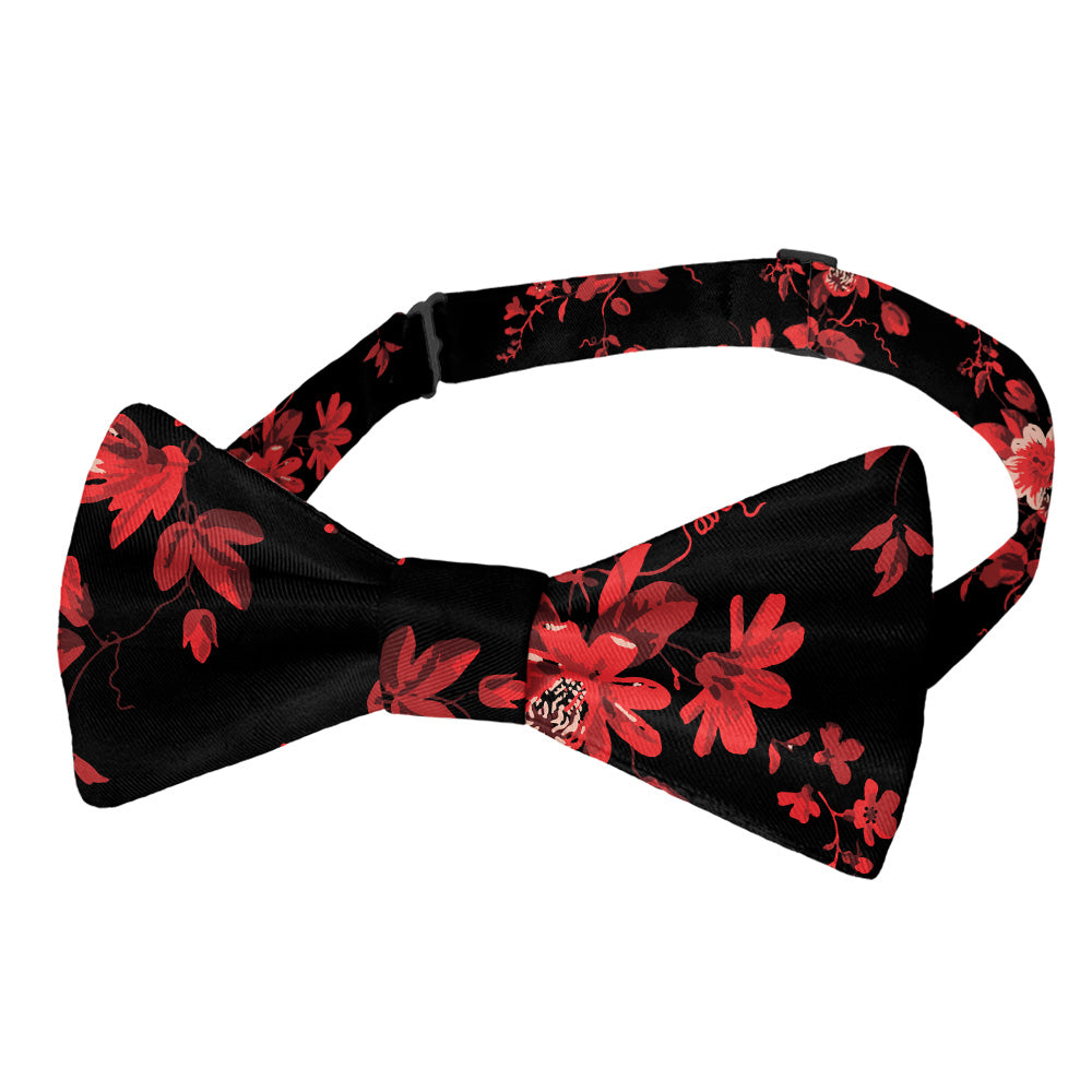 Noir Floral Bow Tie - Pre-Tied Bow Tie - Knotty Tie Co.