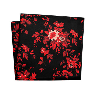 Noir Floral Pocket Square