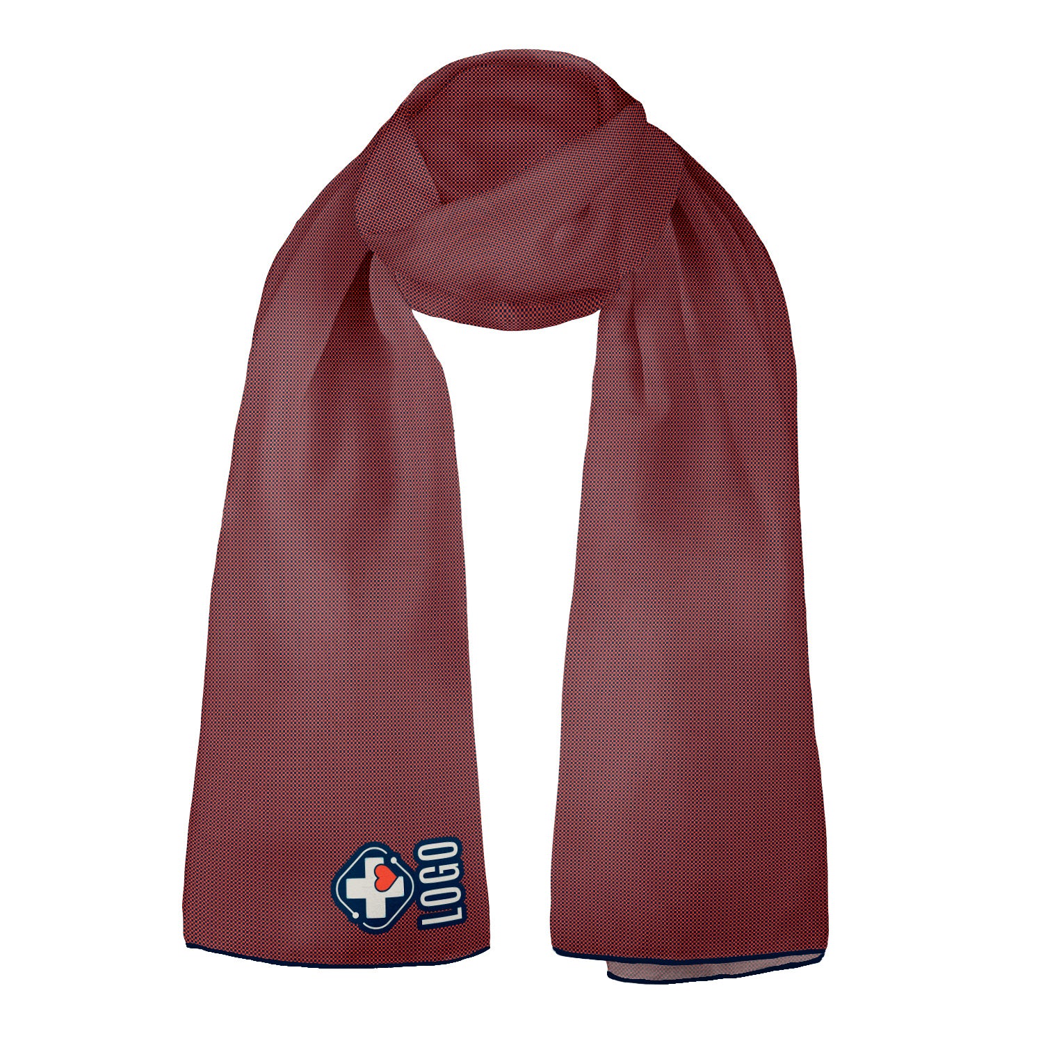 Norman 1 72 x 24 Rectangle Chiffon Logo Scarf - Knotty Tie Co.