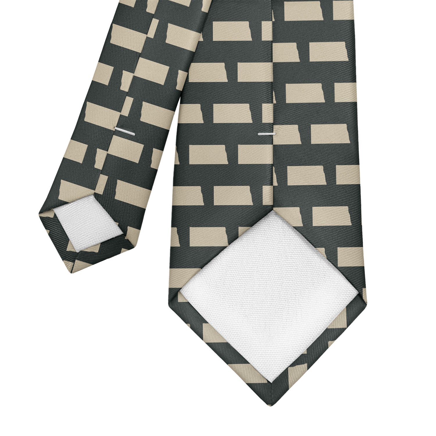 North Dakota State Outline Necktie - Tipping - Knotty Tie Co.