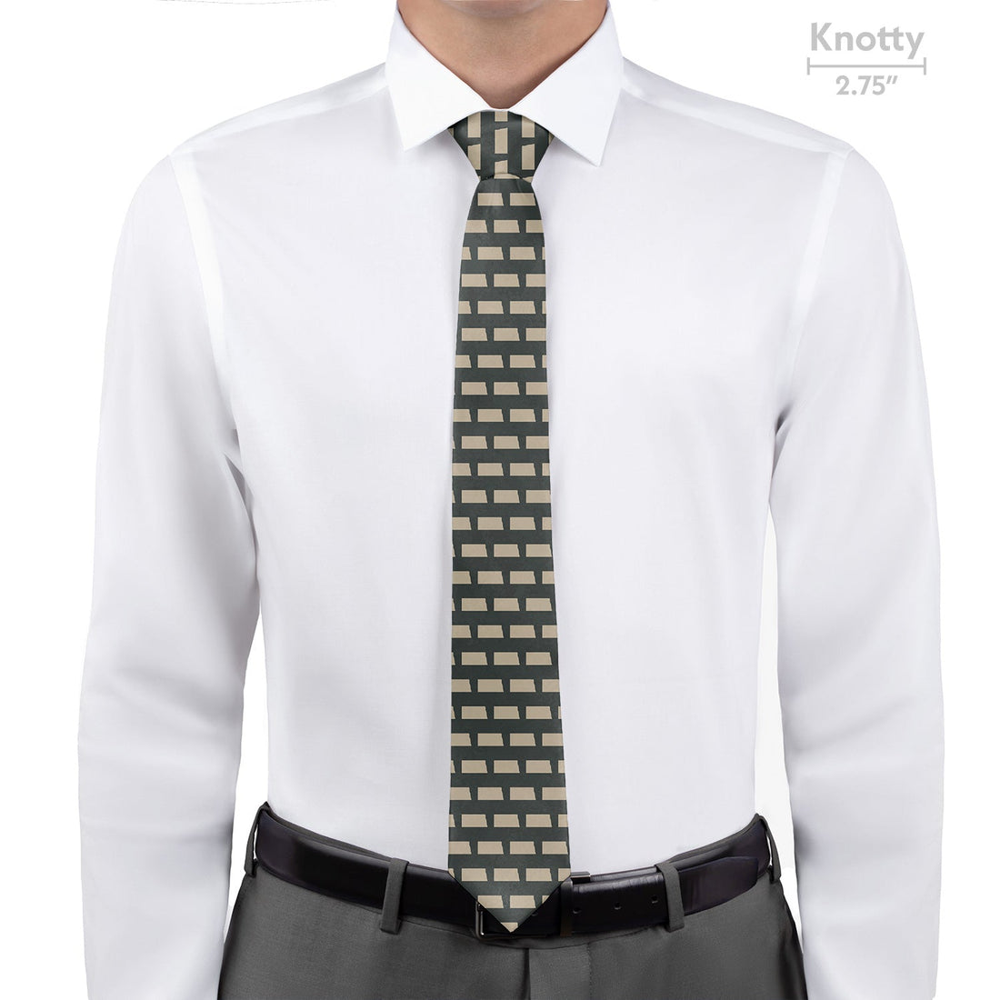North Dakota State Outline Necktie - Knotty - Knotty Tie Co.