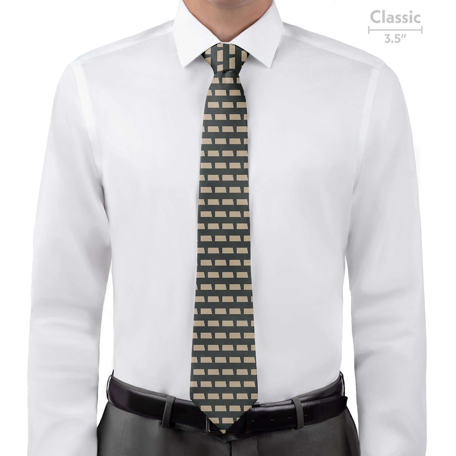 North Dakota State Outline Necktie - Classic - Knotty Tie Co.