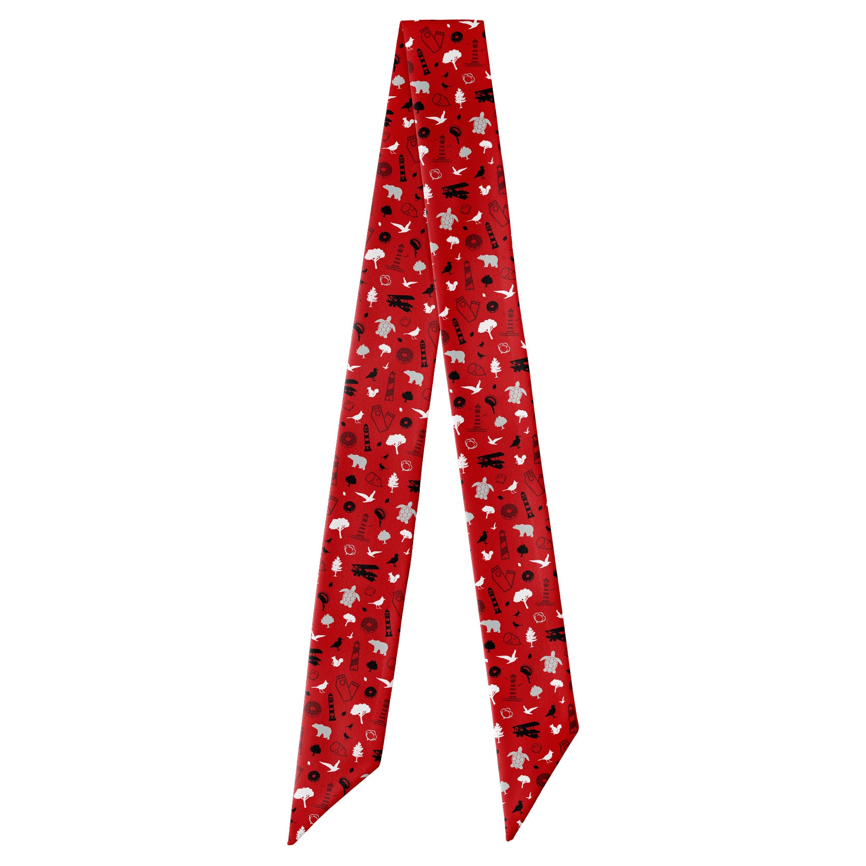 North Carolina State Heritage Hair Scarf - Full View of Hair Scarf - Knotty Tie Co.