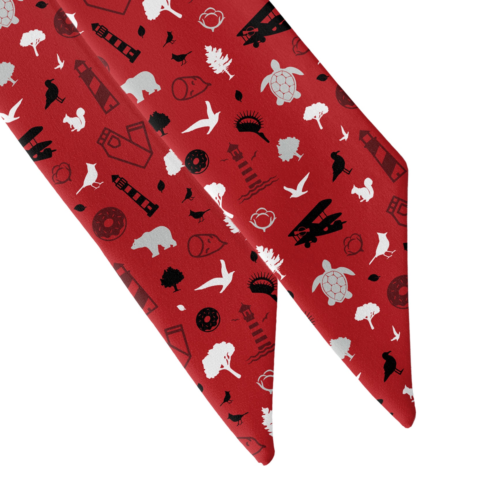 North Carolina State Heritage Hair Scarf - Scarf Tapered Ends - Knotty Tie Co.