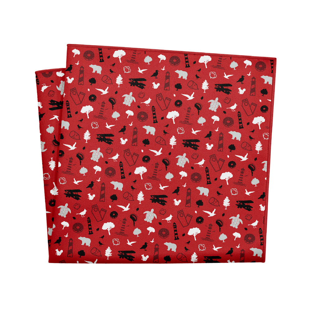 North Carolina State Heritage Pocket Square - 12" Square - Knotty Tie Co.