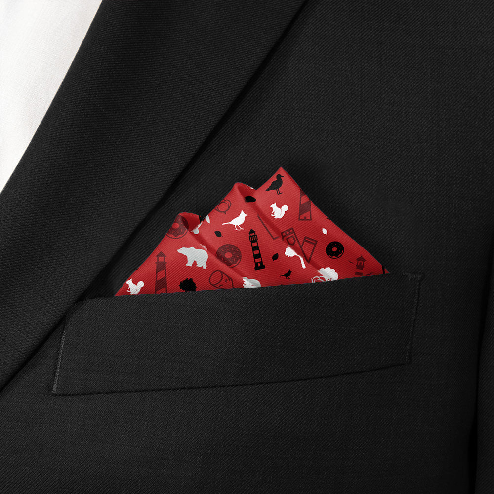 North Carolina State Heritage Pocket Square - Stairs Fold - Knotty Tie Co.