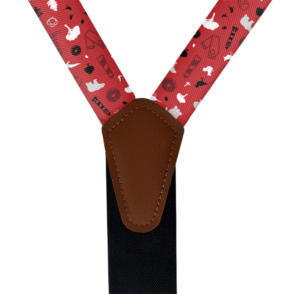 North Carolina State Heritage Suspenders - Vegan Leather Y-Back - Knotty Tie Co.
