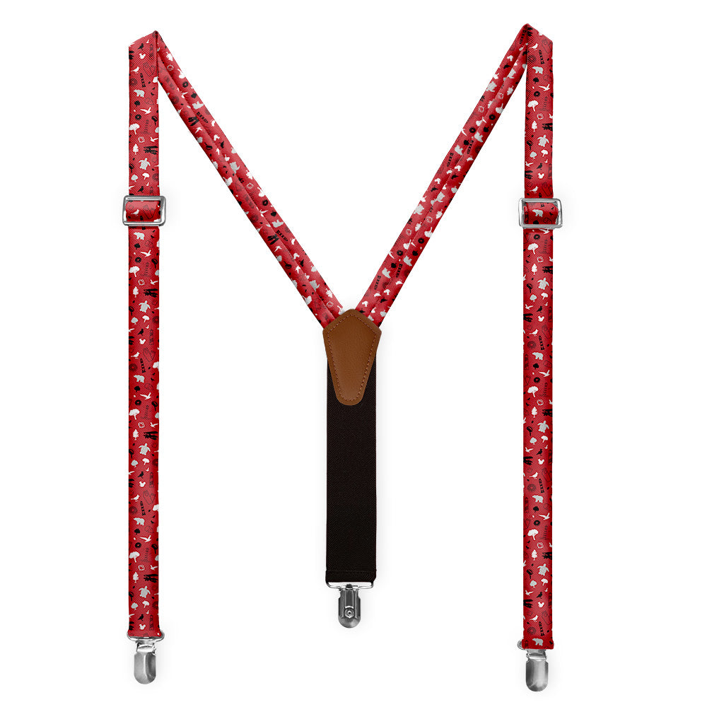 North Carolina State Heritage Suspenders - Full Front View - Knotty Tie Co.