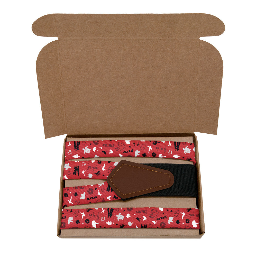North Carolina State Heritage Suspenders - Kraft Gift Box Packaging - Knotty Tie Co.