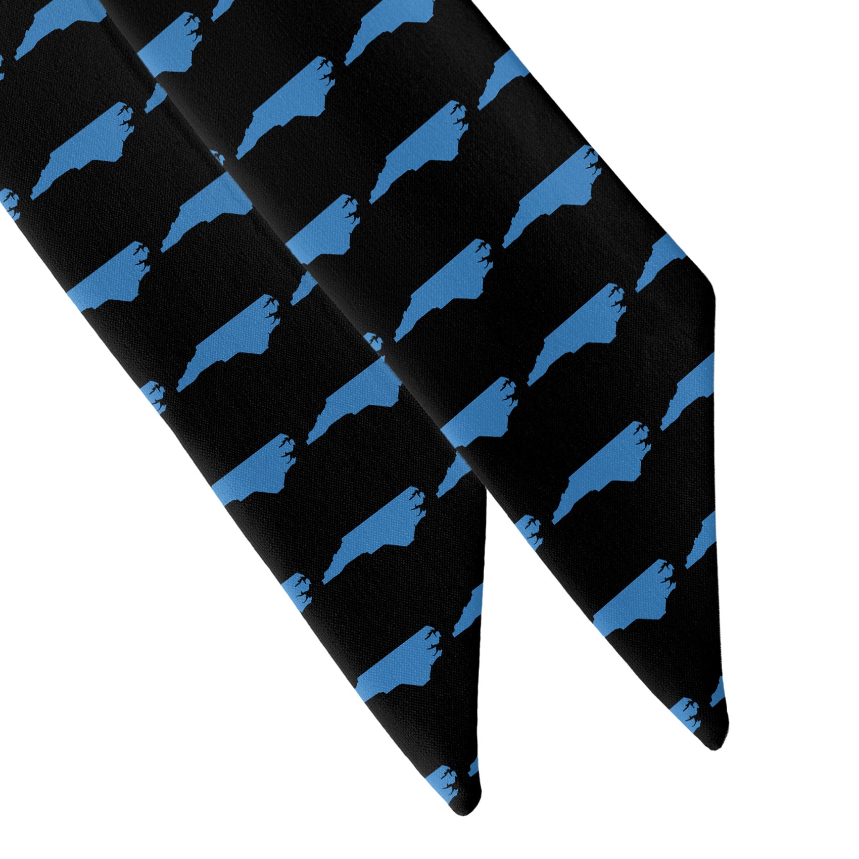 North Carolina State Outline Hair Scarf - Scarf Tapered Ends - Knotty Tie Co.