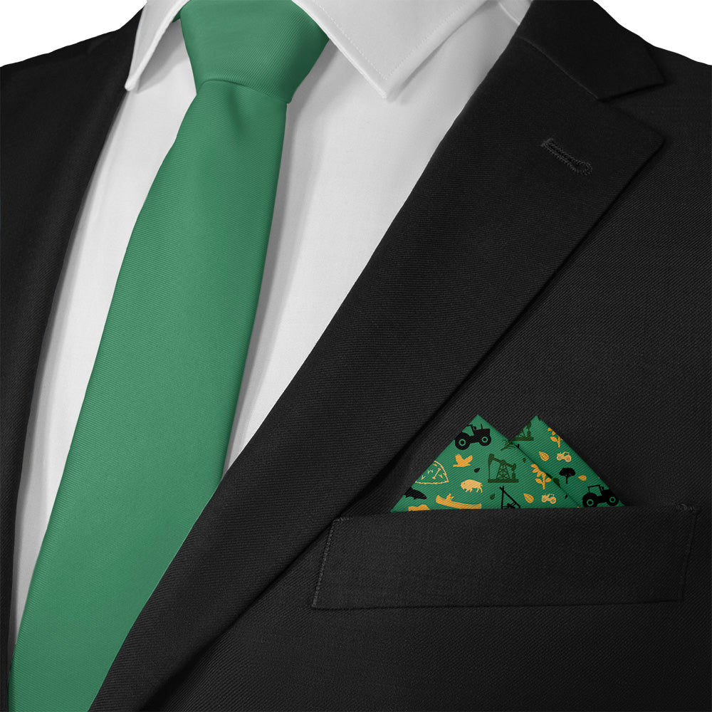 North Dakota State Heritage Pocket Square - Matching Necktie- Knotty Tie Co.