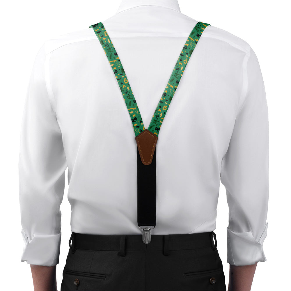 North Dakota State Heritage Suspenders - On Model Front View - Knotty Tie Co.