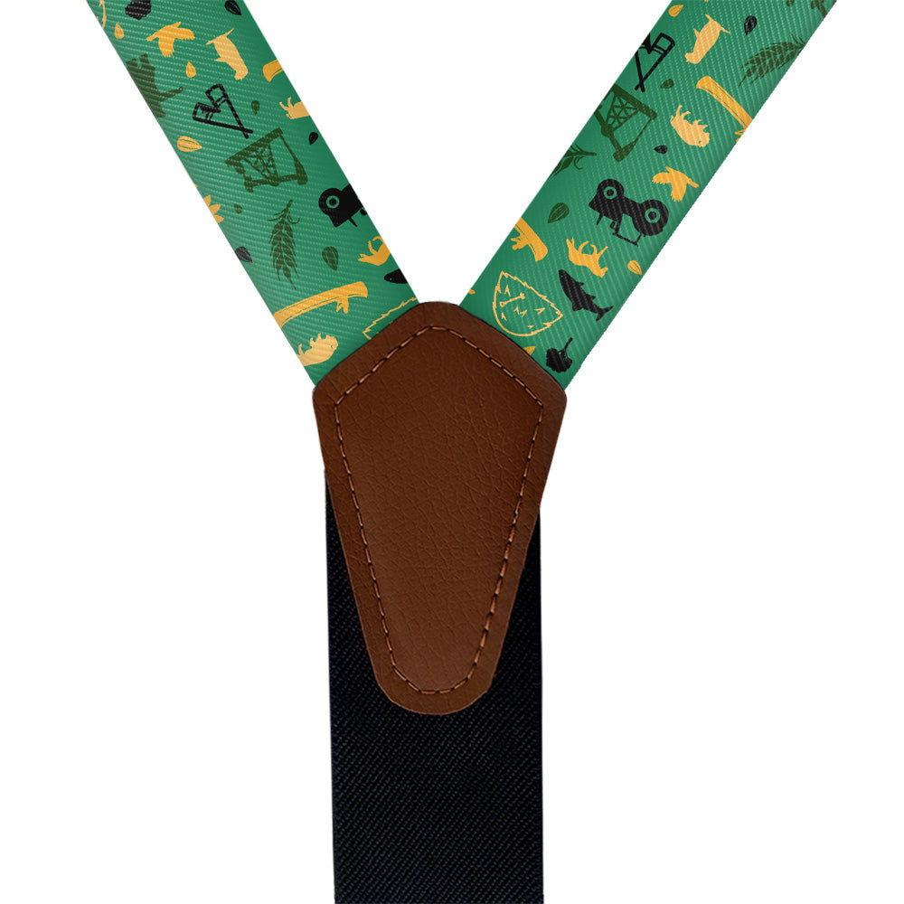 North Dakota State Heritage Suspenders - Vegan Leather Y-Back - Knotty Tie Co.