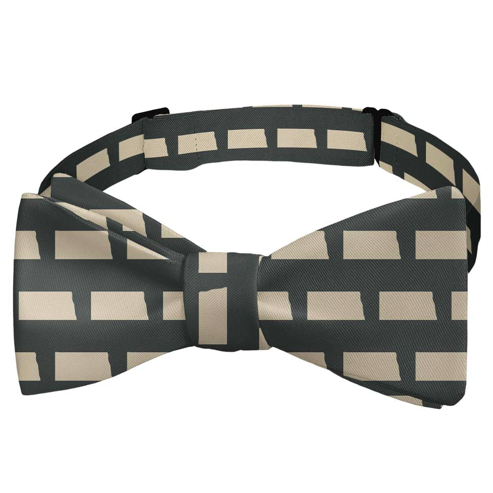 North Dakota State Outline Bow Tie - Self Tie Bow Tie - Knotty Tie Co.