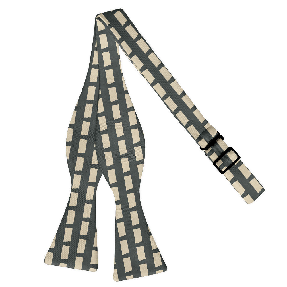 North Dakota State Outline Bow Tie - Self Tie Flat - Knotty Tie Co.