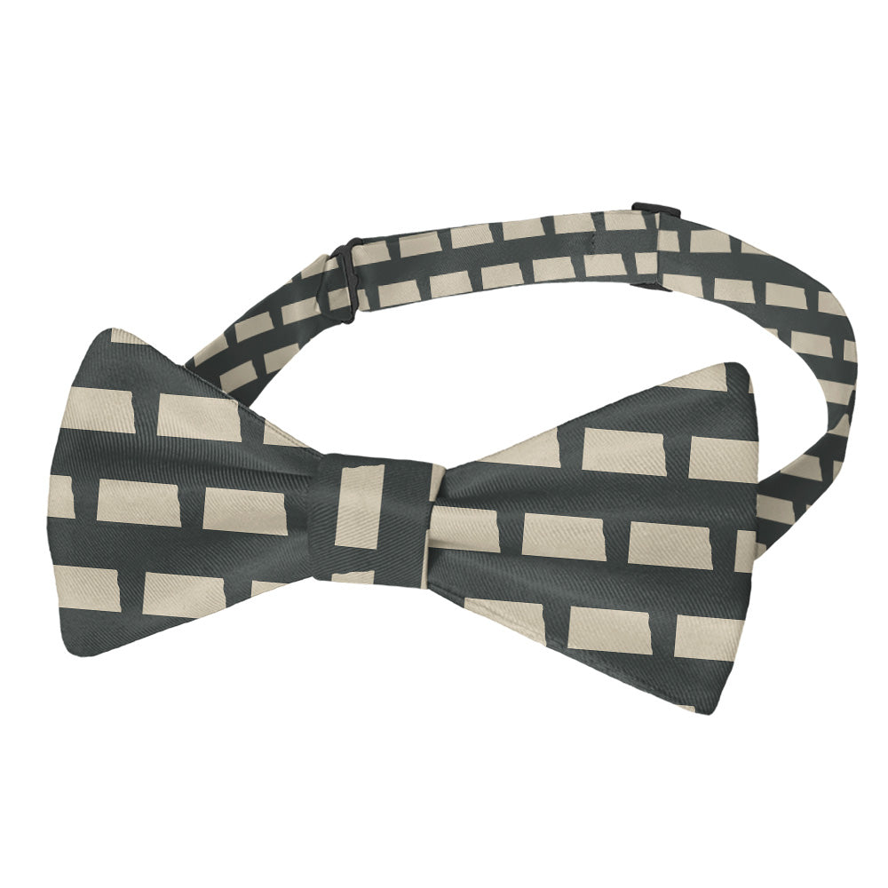 North Dakota State Outline Bow Tie - Pre-Tied Bow Tie - Knotty Tie Co.