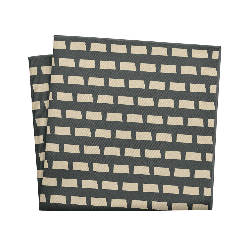 North Dakota State Outline Pocket Square - 12" Square - Knotty Tie Co.