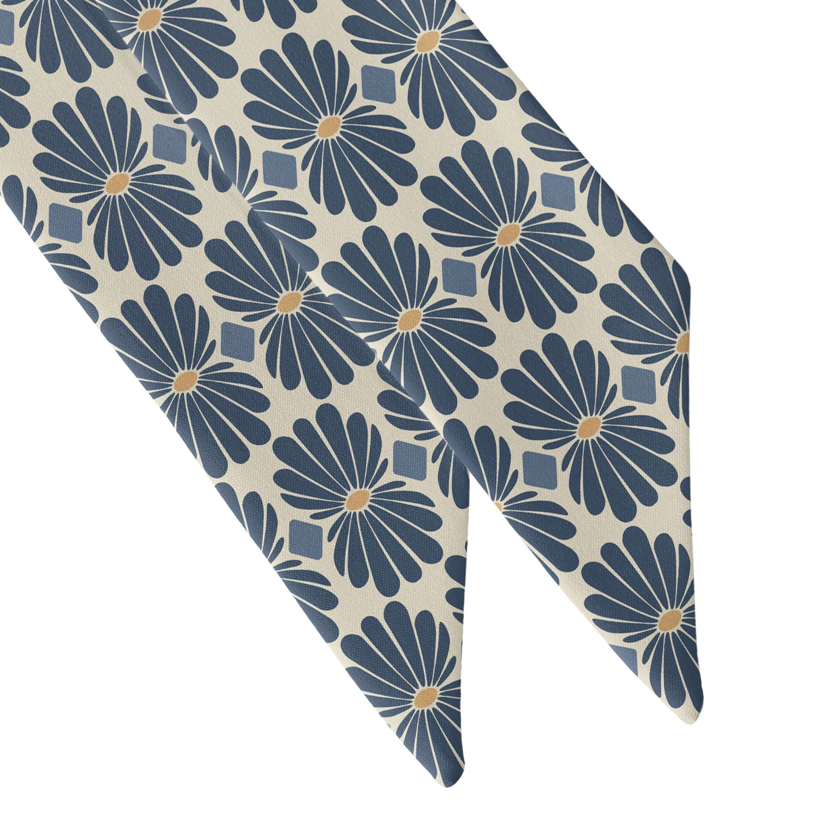 Nouveau Floral Hair Scarf - Scarf Tapered Ends - Knotty Tie Co.