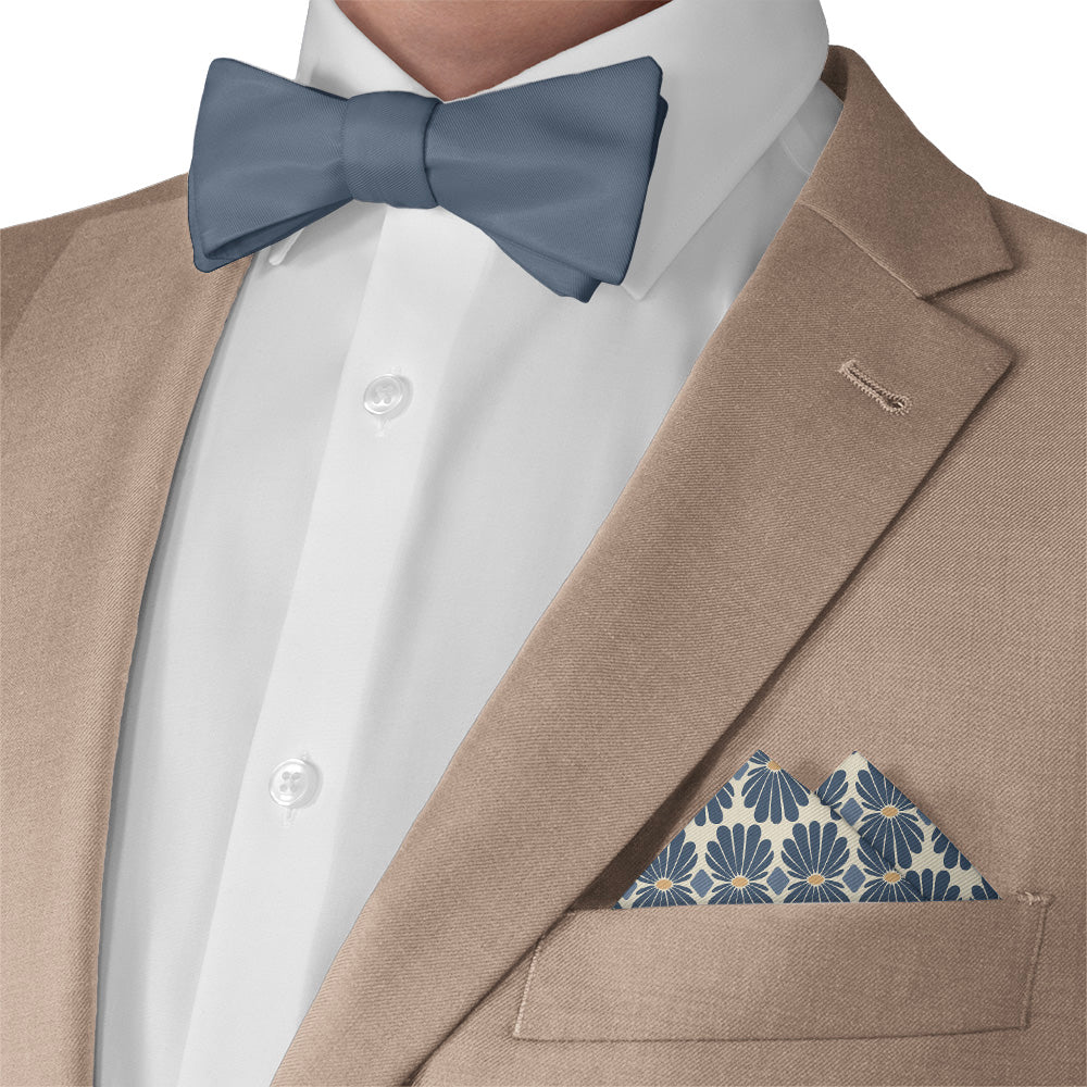 Nouveau Floral Pocket Square - Matching Bow Tie - Knotty Tie Co.