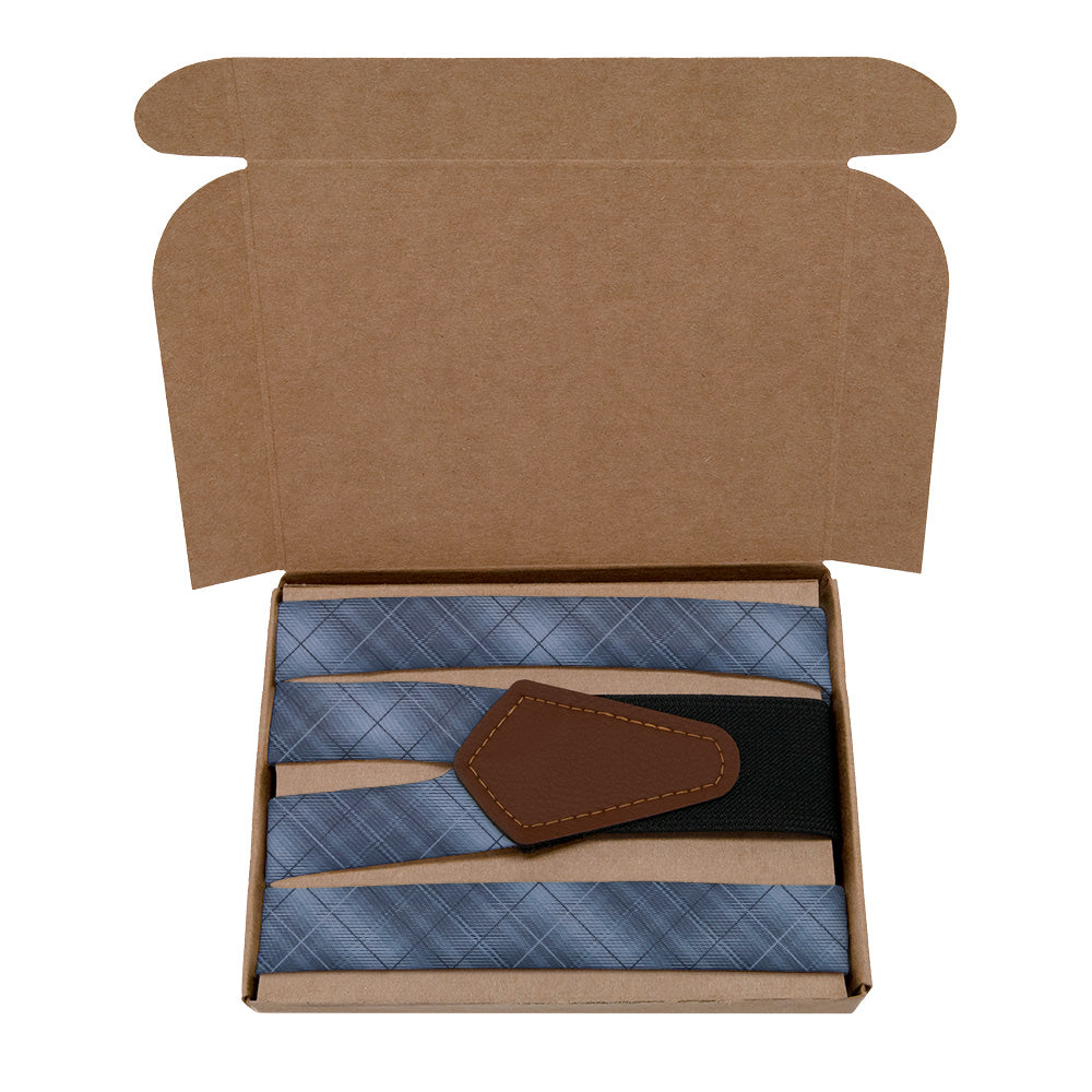 O'Malley Plaid Suspenders - Kraft Gift Box Packaging - Knotty Tie Co.