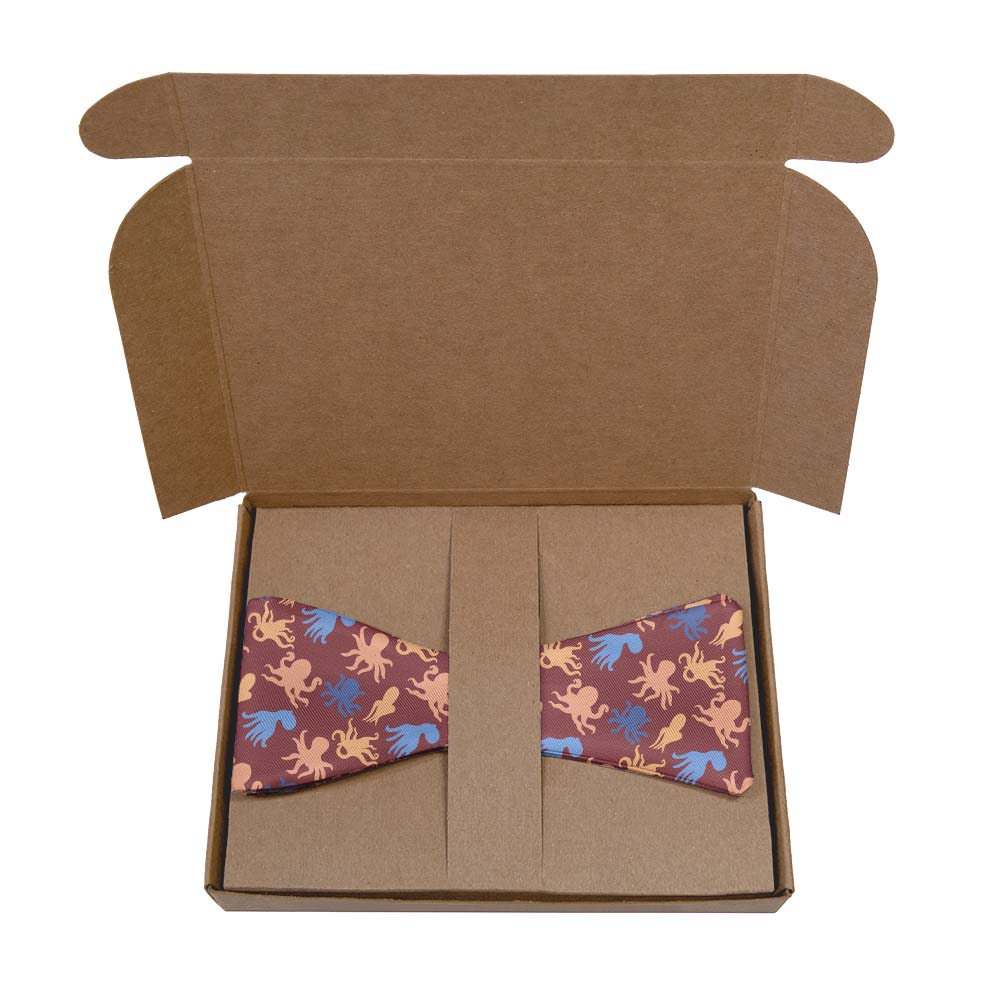 Octopus Bow Tie- Kraft Gift Box Packaging - Knotty Tie Co.