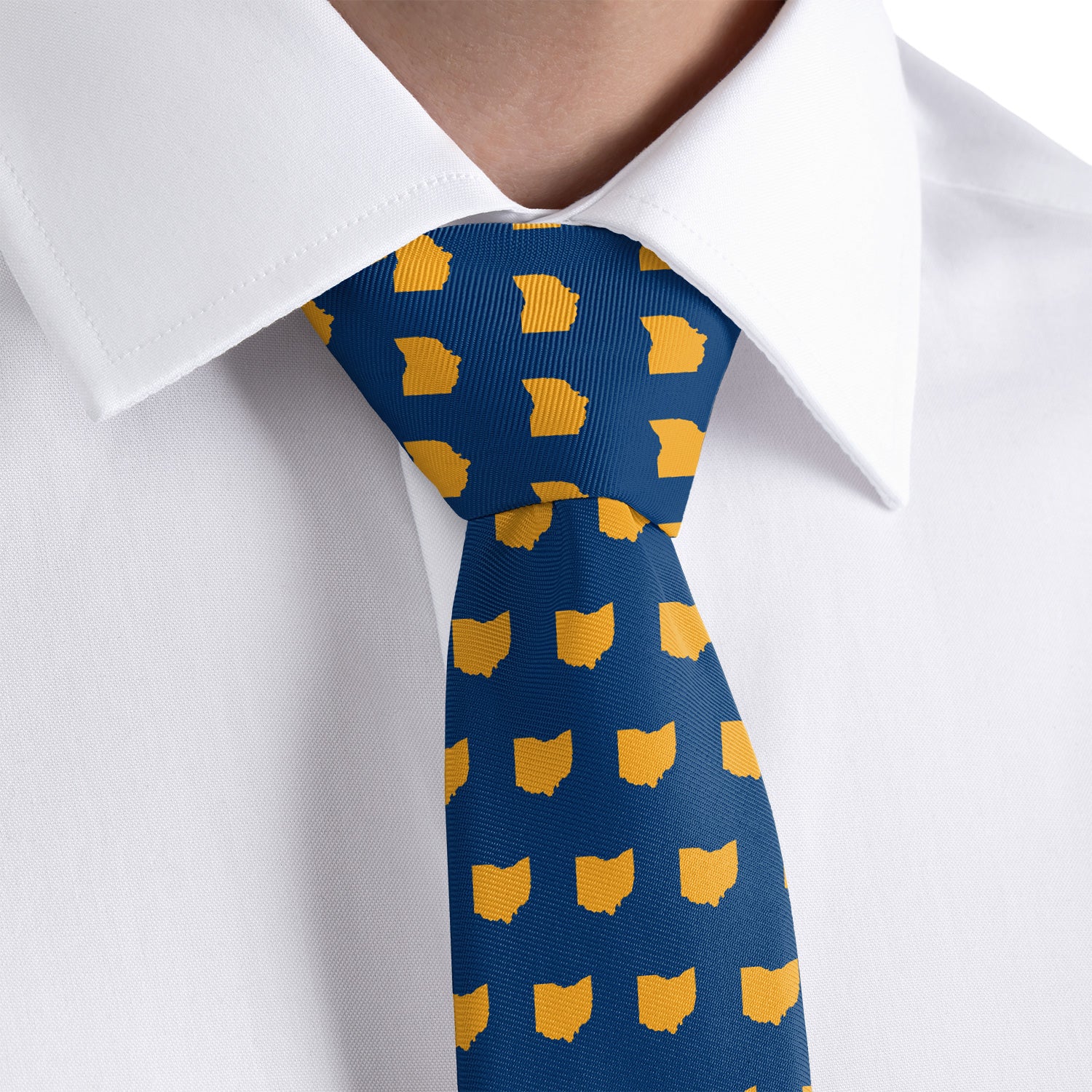 Ohio State Outline Necktie - Dress Shirt - Knotty Tie Co.
