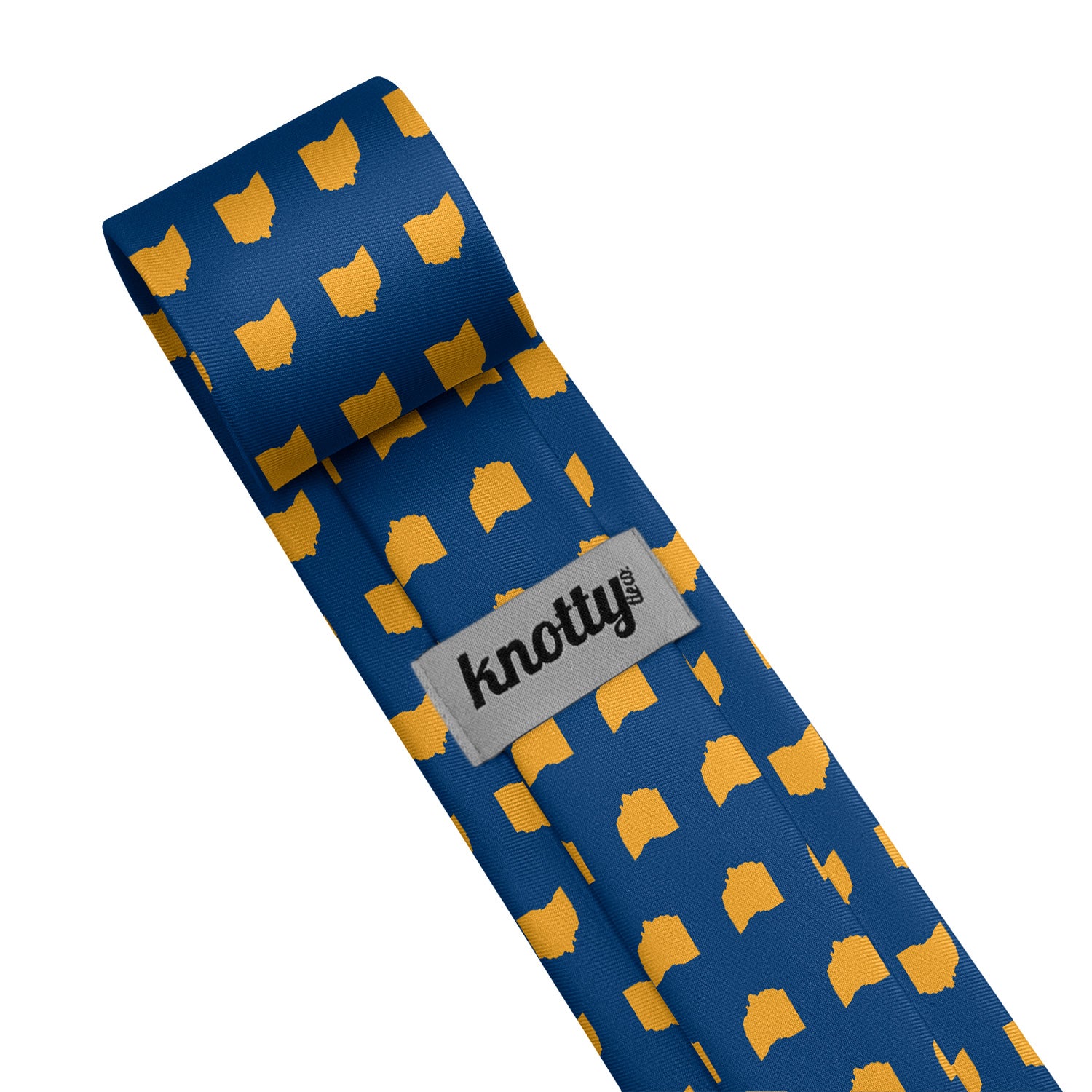 Ohio State Outline Necktie - Tag - Knotty Tie Co.