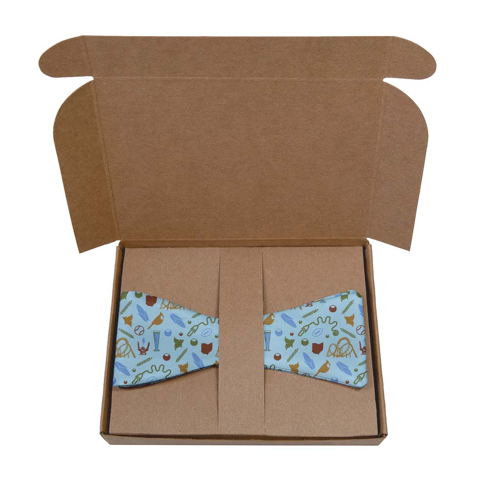 Ohio State Heritage Bow Tie- Kraft Gift Box Packaging - Knotty Tie Co.