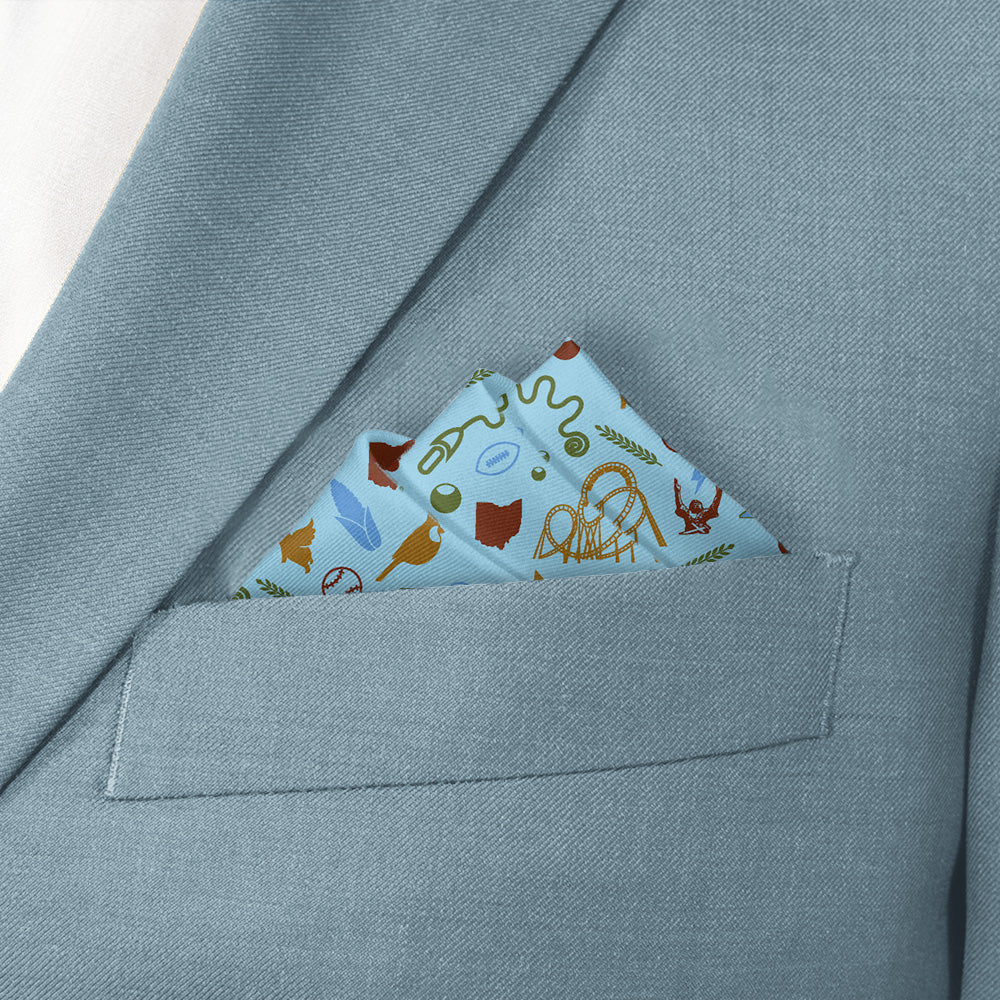Ohio State Heritage Pocket Square - Stairs Fold - Knotty Tie Co.