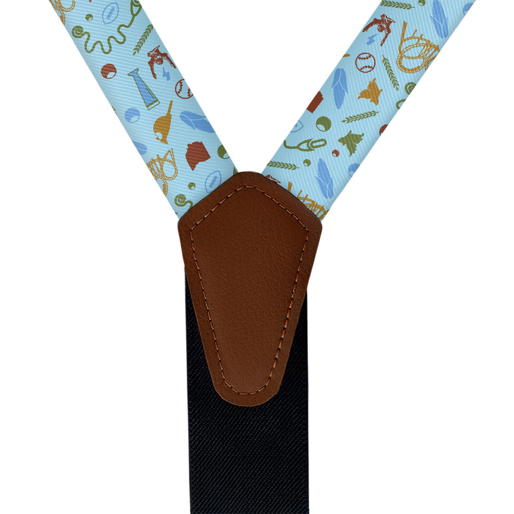 Ohio State Heritage Suspenders - Vegan Leather Y-Back - Knotty Tie Co.