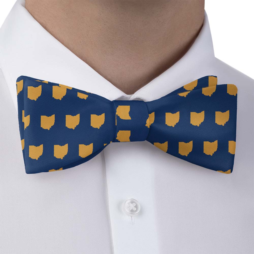 Ohio State Outline Bow Tie - Bow Tie with Dress Shirt - Knotty Tie Co.