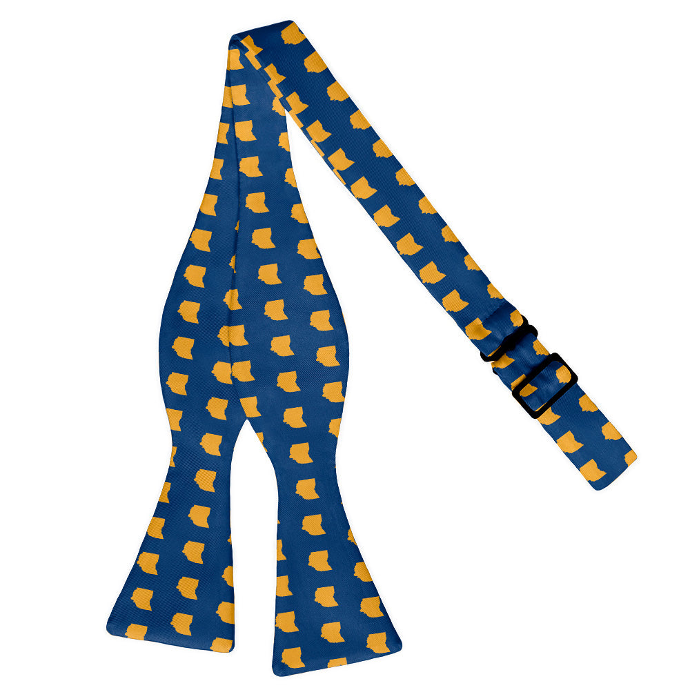Ohio State Outline Bow Tie - Self Tie Flat - Knotty Tie Co.